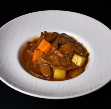 Beef stew in a bowl
