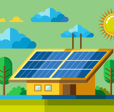 solar panels on house