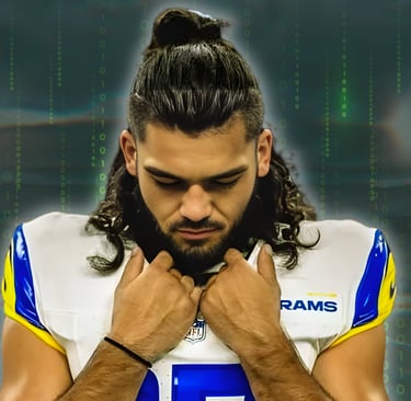 Puka Nacua Los Angeles Rams player - Glitch In The Matix - Unlikely Success blog