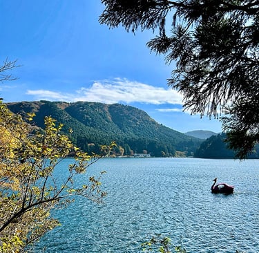 Vue sur le lac Ashi à Motohakone