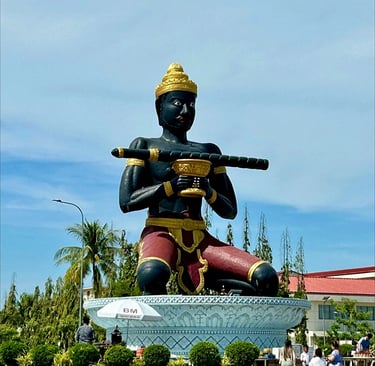 Statue de Ta Dambong à Battambang, Cambodge