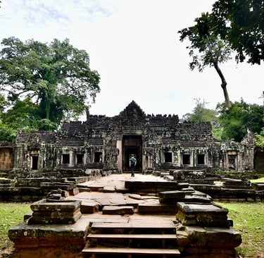 Entrée du temple de Preah Khan, Siem Reap, Cambodge