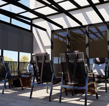 luxury glass pergola