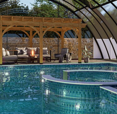 glass year round pool covers
