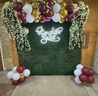 Decoración de globos graduación