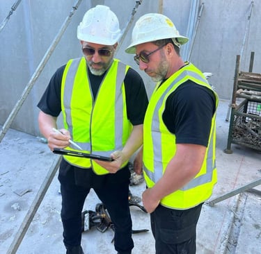 Tony & George Eleter on the Construction ite