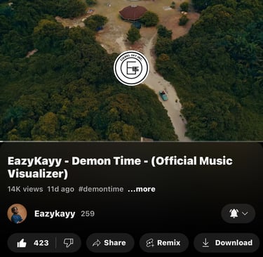 Demon Time EazyKayy official Music Visualizer a photo of a video game of a video game