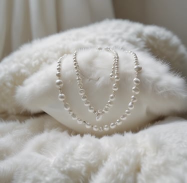 A piece of dangling pearl and flowers jewelry.