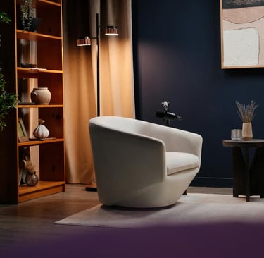 An elegant podcast studio