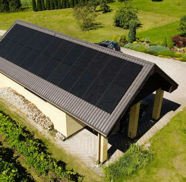 11kw saules paneļi Ādažos, uzstādīti uz metāldakstiņa jumta