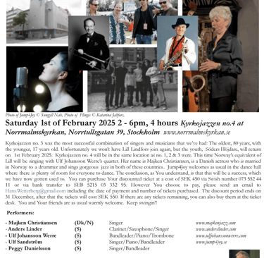 a flyer for a concert with a jazz band