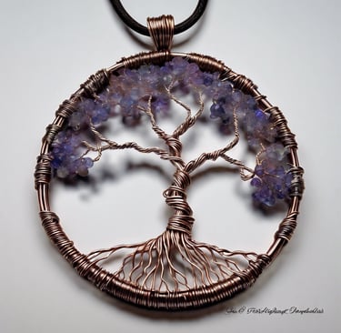 wire wrapped tree of life pendant