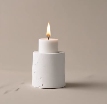 a bunch of candles that are sitting on a table