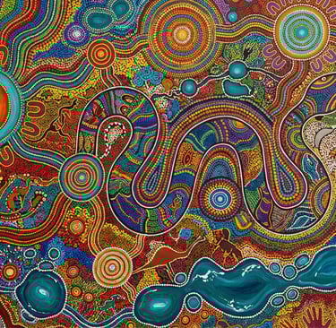 Aboriginal art and colours