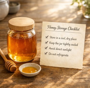 honey storage checklist
