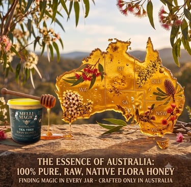 melli magic honey pure australian honey in a jar with yellow lid