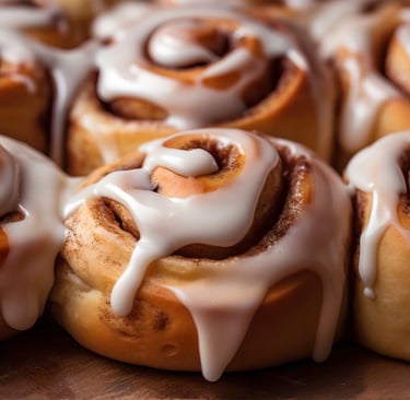 cinnamon rolls on board