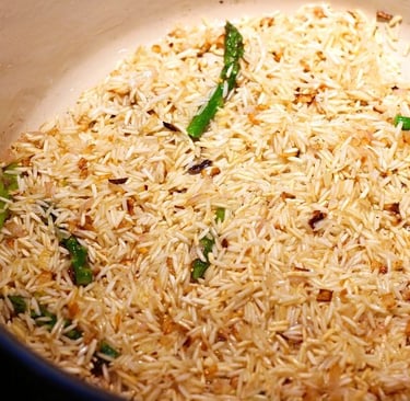risotto toasted in pan