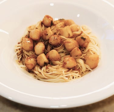 scallops in sherry reduction sauce