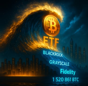 Les ETF Bitcoin géants : BlackRock, Grayscale, Fidelity – 1,52 million de BTC accumulés