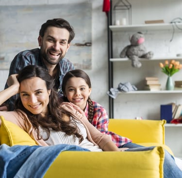 Happy family relaxing indoors promoting healthy lifestyle,organic Iranian food, and natural wellness