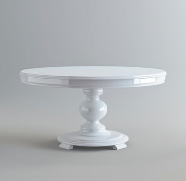 a white table with a white table top