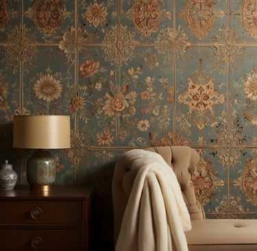 a couch with a blanket on it