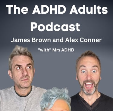 A picture of the presenters of The ADHD Adults Podcast