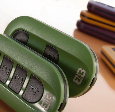 Daugiadažnis 290-900 MHz pultelis Avatar BeB su kintamo kodo palaikymu ir silikoniniais mygtukais