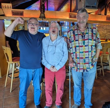 1. Dieter Büsing, 2. Heinz Quecke, 3. Niels Dwinger