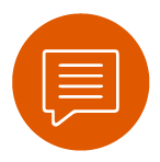 a speech bubble icon
