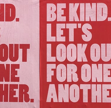 a poster board with a quote on it