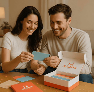 Vivez la préparation mariage comme une expérience simple, fun et mémorable avec le coffret Amidays