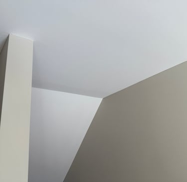 fresh newly painted walls and ceiling