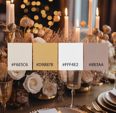 a table setting with candles and candles