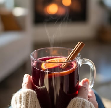 a person holding a cup of hot chocolate tea