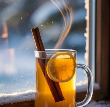 a cup of hot chocolate tea with cinnamon cinnamons and cinnamon
