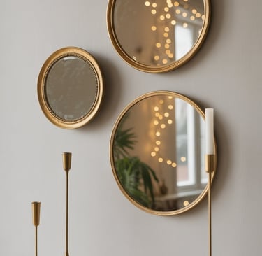 a table with candles and candles on it