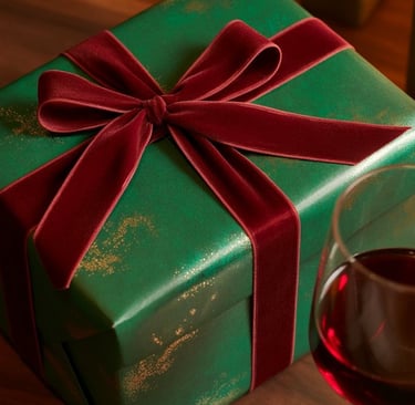 a wine glass with a wine glass next to a wine glass