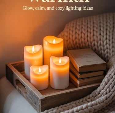 a tray of candles with candles on a tray