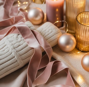 a table with candles and candles on it