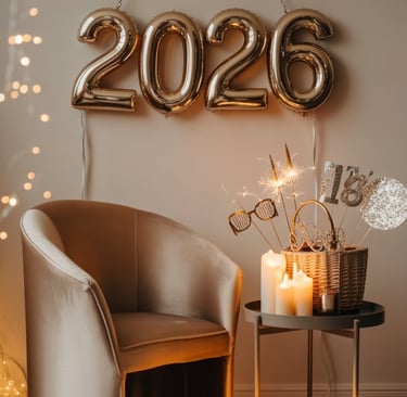 a chair with candles and candles in front of a wall