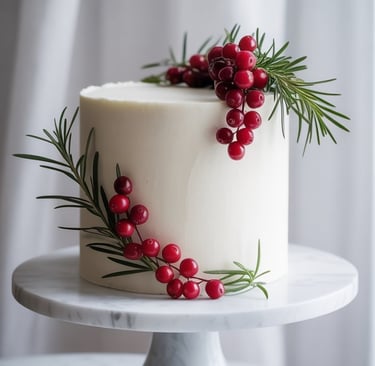 a cake with a white frosted cake topper