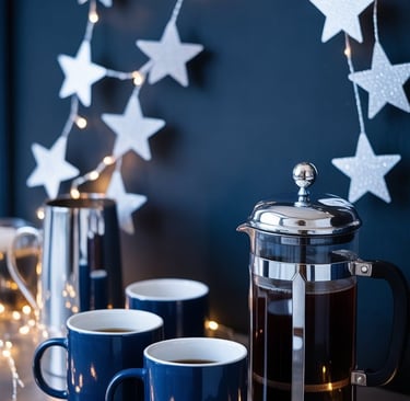 a coffee potted in a coffee potted on a table