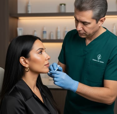 Modelación de nariz, modelación de labios, aumento de mentón