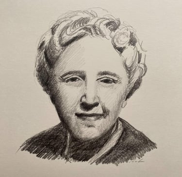 Agatha Christie, Zeichnung von Thomas Kobusch