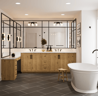 Modern master bathroom design