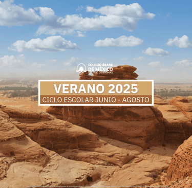 Portada Ciclo Escolar Verano 2025 en Colegio árabe de México