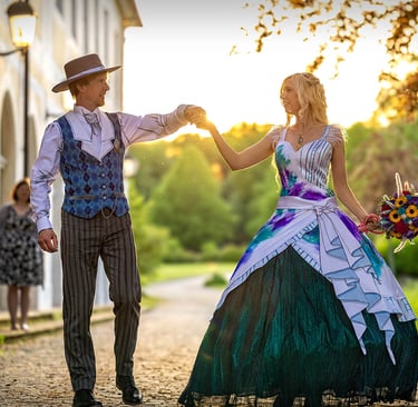 Hochzeitspaar in Wilhelmsbad.