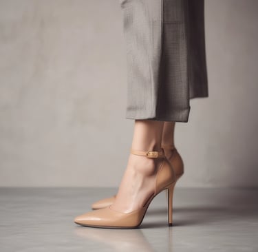 person in black shoes on leaves